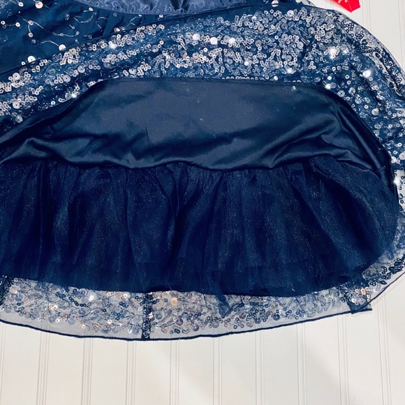 Crystal Doll Blue Layered Prom Sequin Skirt (NWT) - Picture 5 of 6
